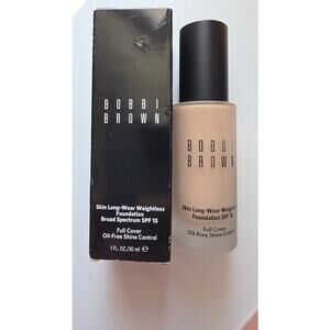 Bobbi Brown Skin Long-Wear Weightless SPF15 Foundation, C-036 COOL SAND // NIB